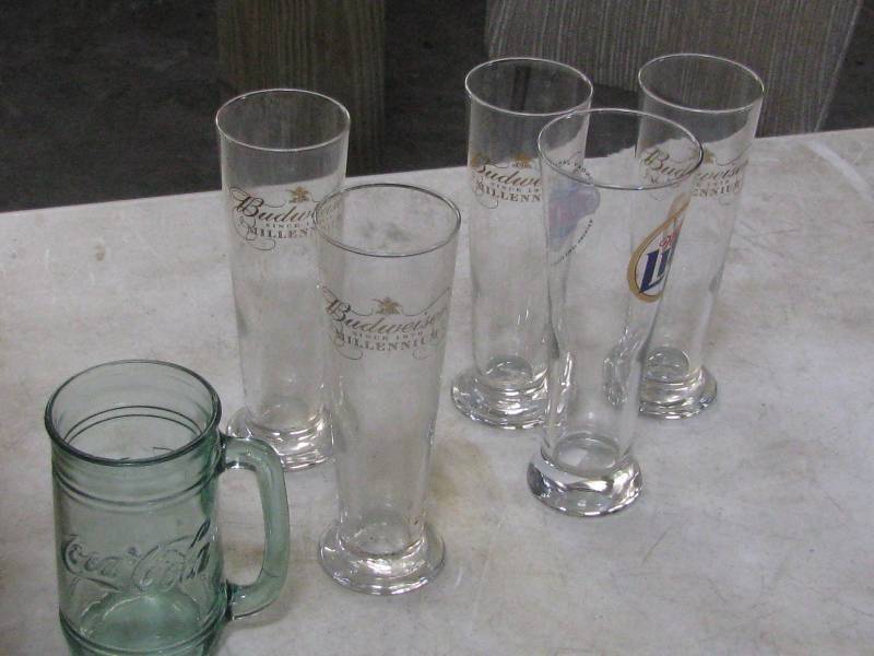 lot 26 image: Beer & Coke Glasses