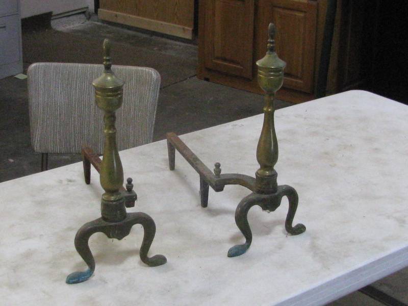 lot 65 image: Andirons