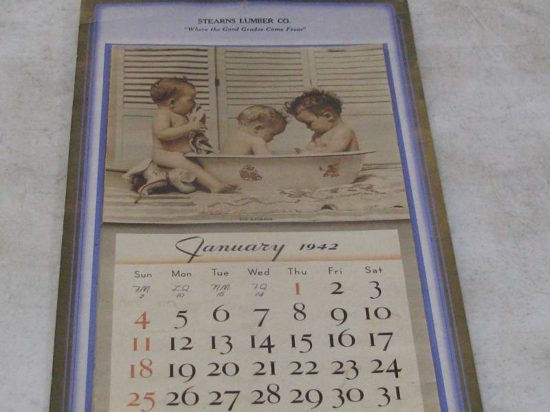 lot 80 image: 1942 Stearns Lumber Calendar