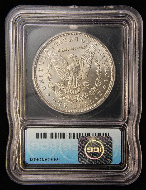 lot 43 image: 1885 MORGAN SILVER DOLLAR MS64 ICG