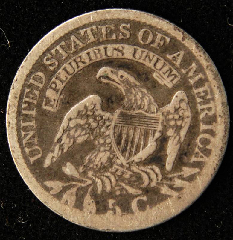 lot 55 image: 1829 US BUST SILVER HALF DIME GOOD