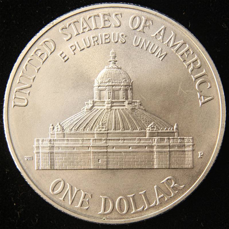 lot 60 image: 2000 US LIBRARY OF CONGRESS SILVER DOLLAR