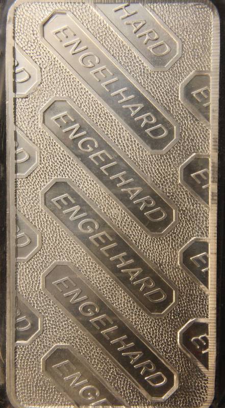 lot 70 image: 10 TROY Oz. .999 FINE SILVER BAR ENGELHARD