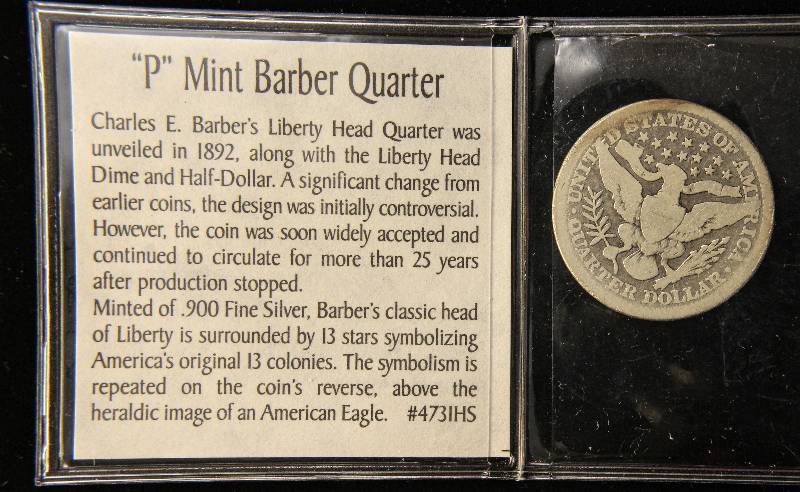 lot 78 image: 1916 BARBER SILVER QUARTER
