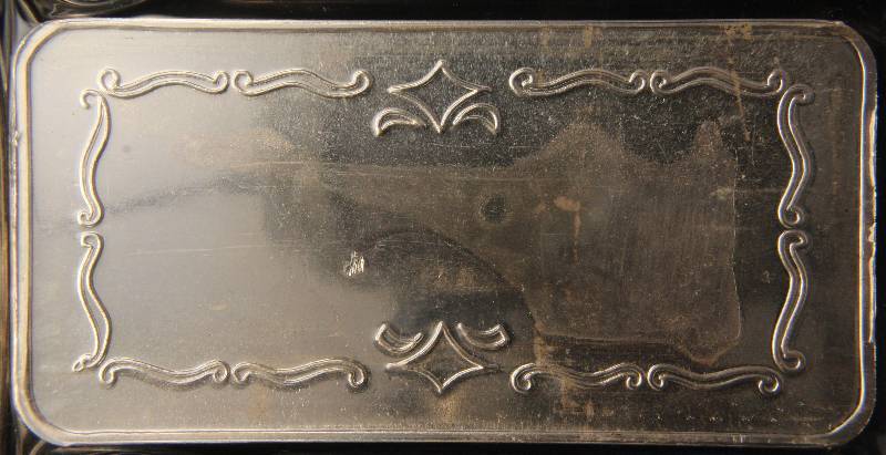 lot 108 image: 10 TROY Oz. .999 FINE SILVER BAR COVERED WAGON GOLDEN STATE MINT