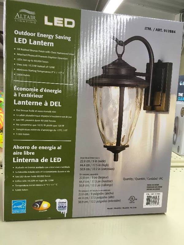 lot 286 image: 9IN LED COACH LIGHT, MSRP $34.99