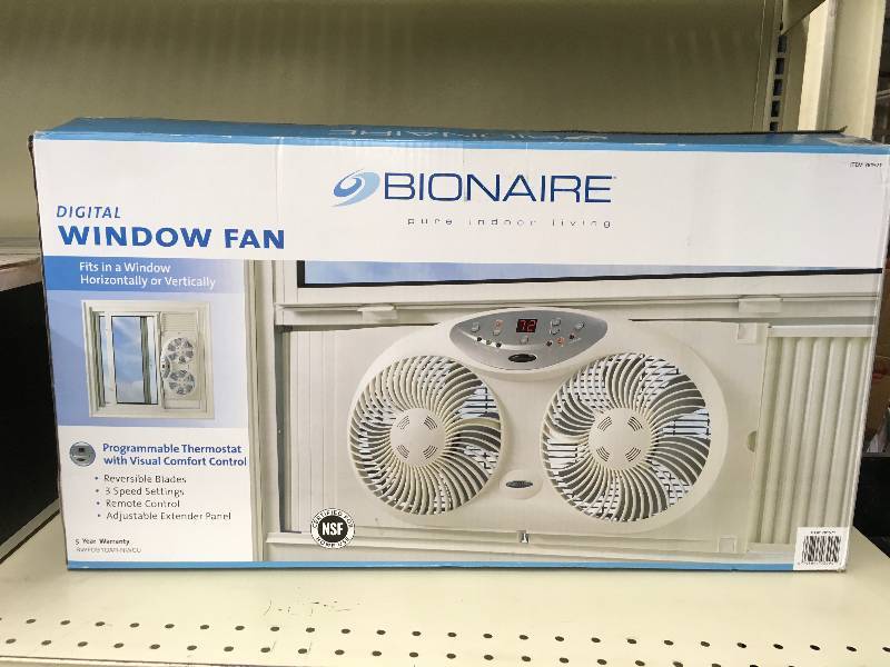 lot 291 image: JARDEN BIONAIRE WINDOW FAN MSRP $39.99