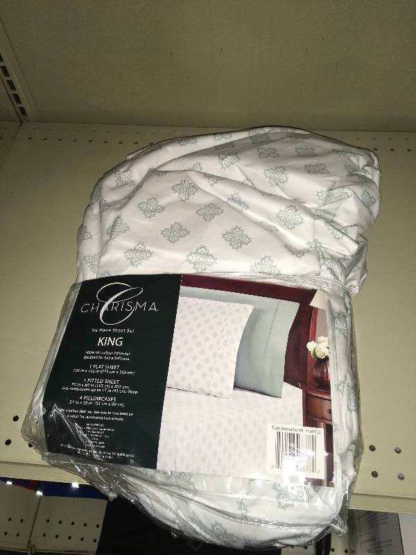 lot 310 image: CHARISMA KING SHEET SET MICROFIBER, MSRP $19.99