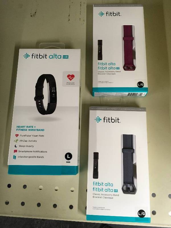 lot 306 image: FITBIT ALTA HR LARGE, MSRP $149.99