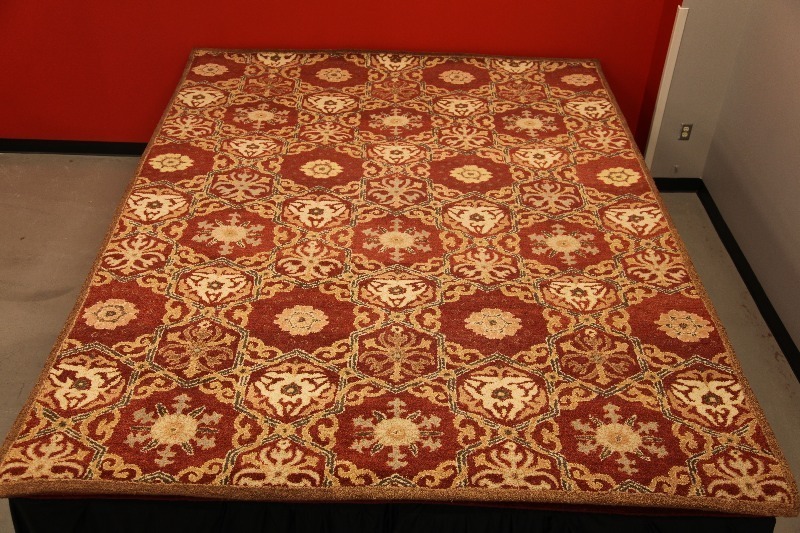 lot 82 image: Harrison Large Area Rug 8 x 11 Red Gold