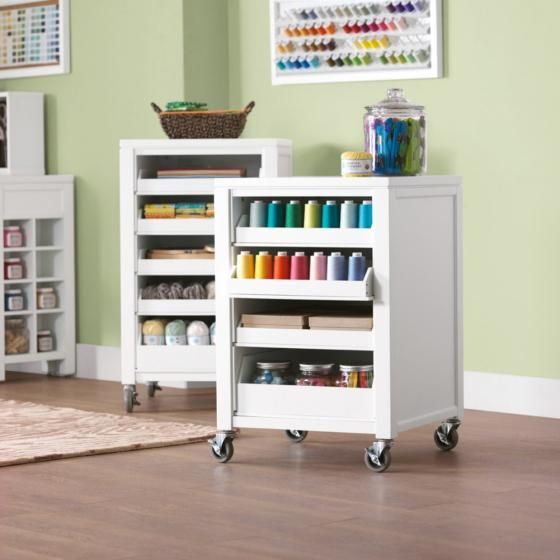 lot 19 image: Craft Space Cart with Pull-Out Trays (Martha Stewart Living) MSRP $289.99