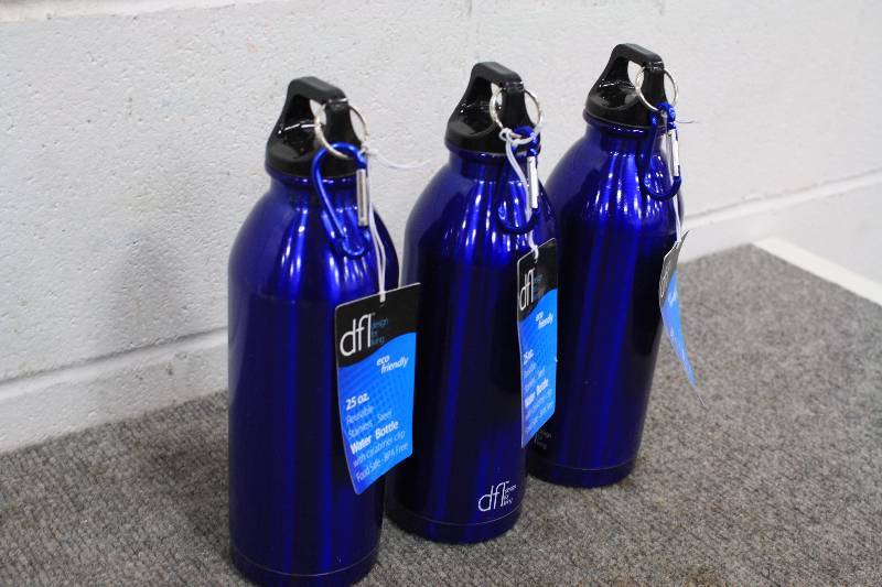 lot 41 image: 3 Stainless Steel Water Bottles - BPA Free