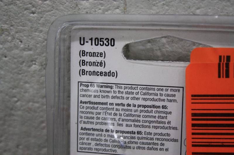 lot 193 image: Jimmy Proof Single Cylinder Deadbolt Lock - Bronze - MSRP $29.99
