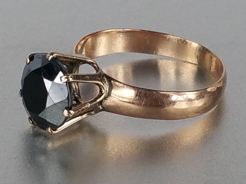 Ladies 2ct Black Onyx in 14kt Rose Gold