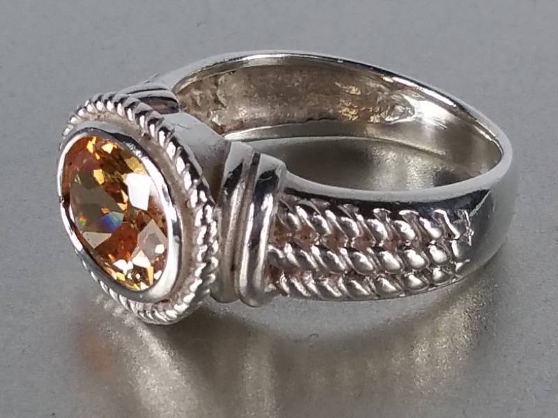Gorgeous 4ct Citrine Designer Ring