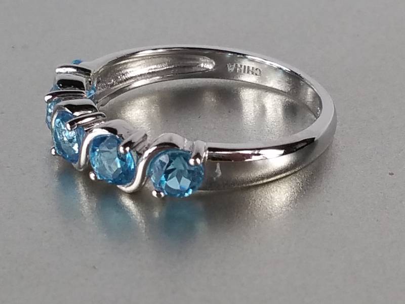 Ladies Aqua Designer Ring