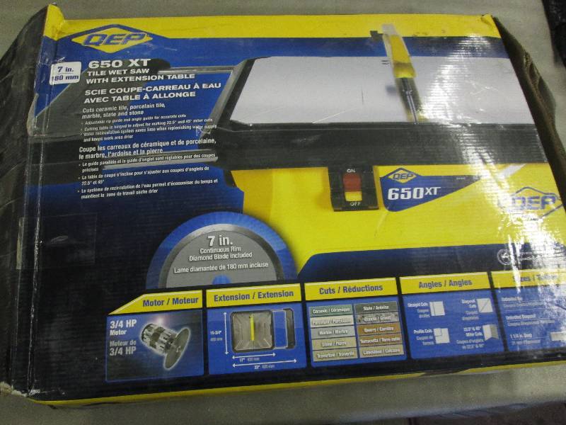QEP 34 HP Wet Tile Saw with 7 in. ...