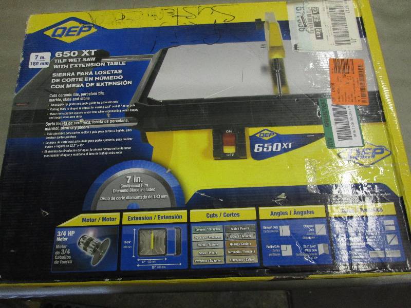 QEP 34 HP Wet Tile Saw with 7 in. ...