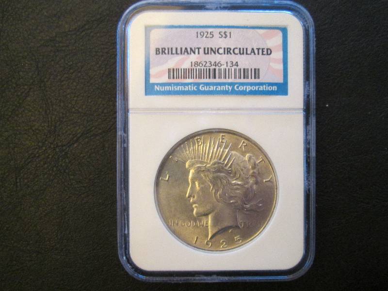 1925 Peace Dollar Brilliant Uncircu...
