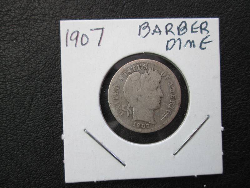 1907 Barber Dime...