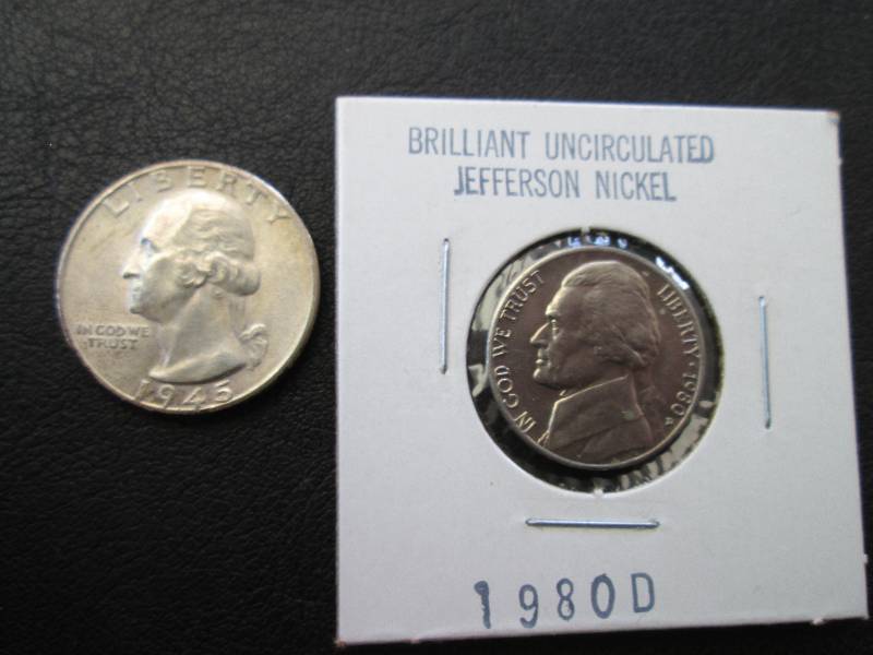 1945 Quarter, 1980 D Brilliant Unci...