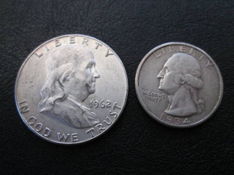 1962 Half Dollar  1934 Quarter Doll...