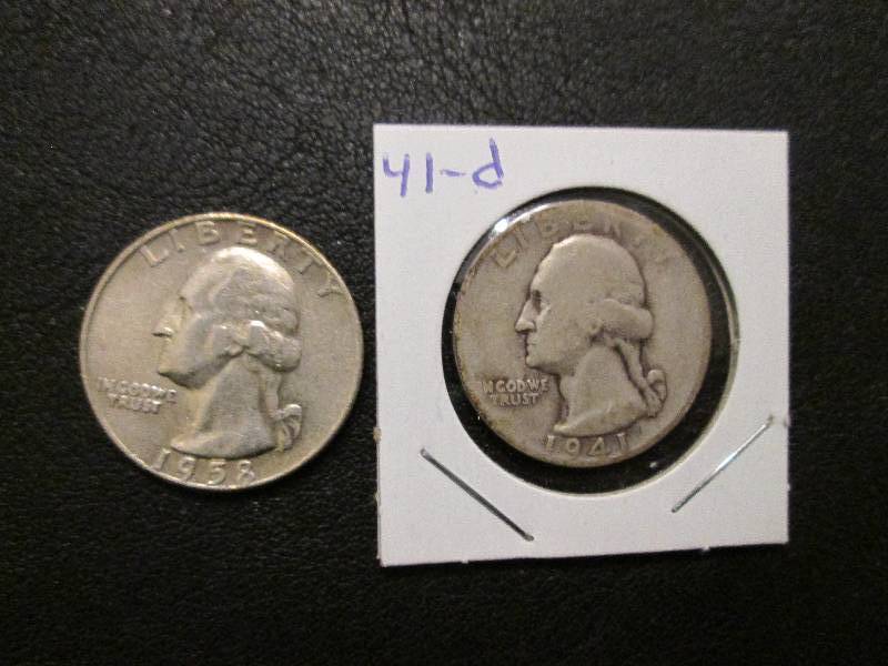 1958 and 1941 D Quarter...
