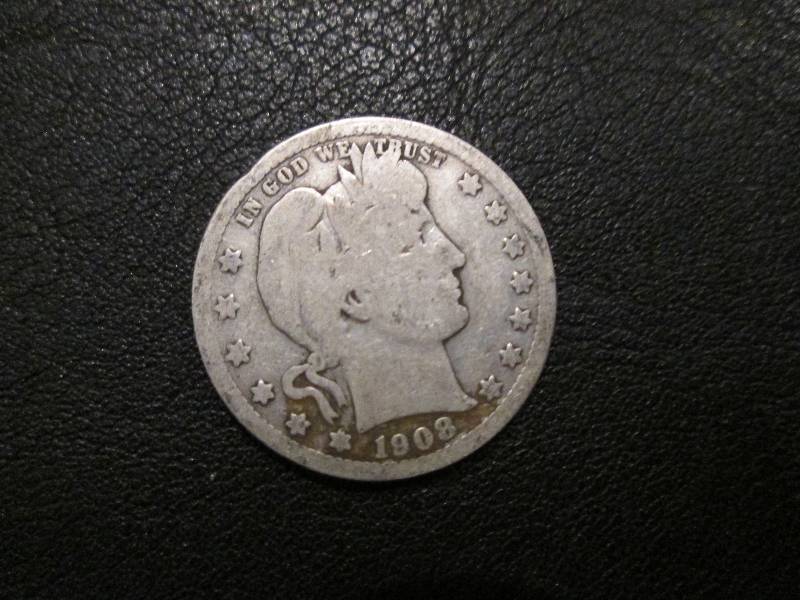 1908 D Quarter Dollar...