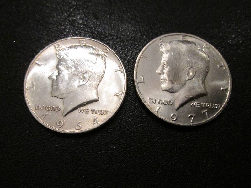 1964 and 1977 D Half Dollar...