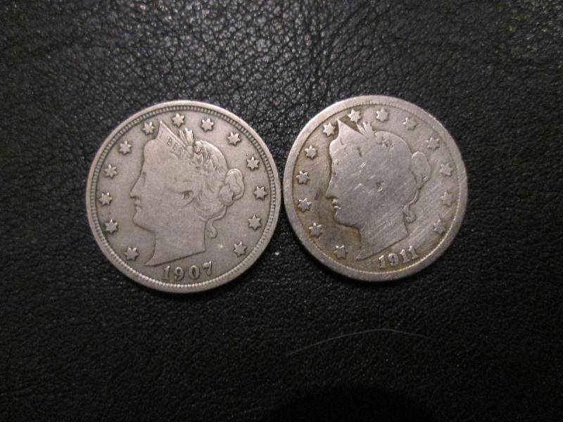 1907 and 1911 Nickels...