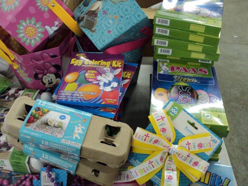 large box of Easter supplies...