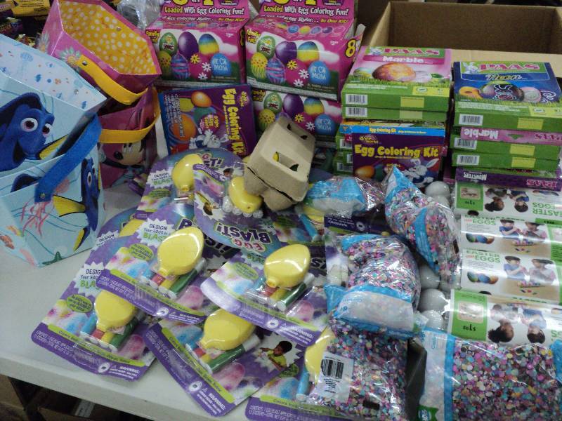 large box of Easter supplies...