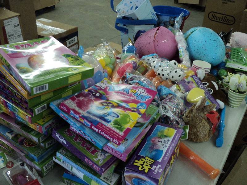 large box of Easter supplies...
