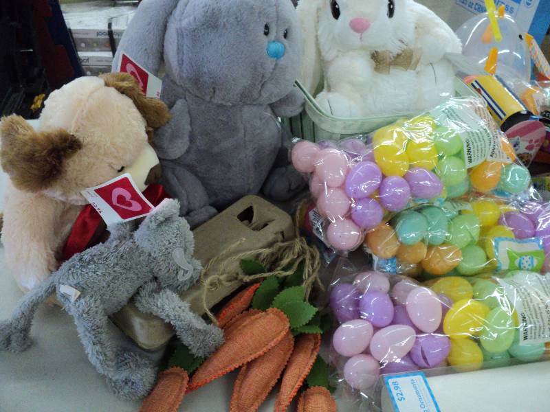 1 box of Easter grass and baskets o...