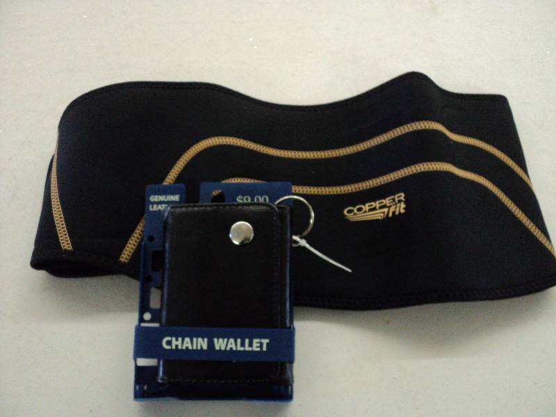 copper fit belt and wallet...
