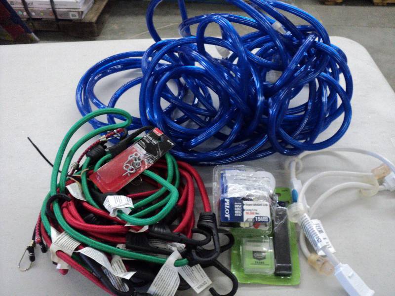 bungee cords and misc hoses and cor...