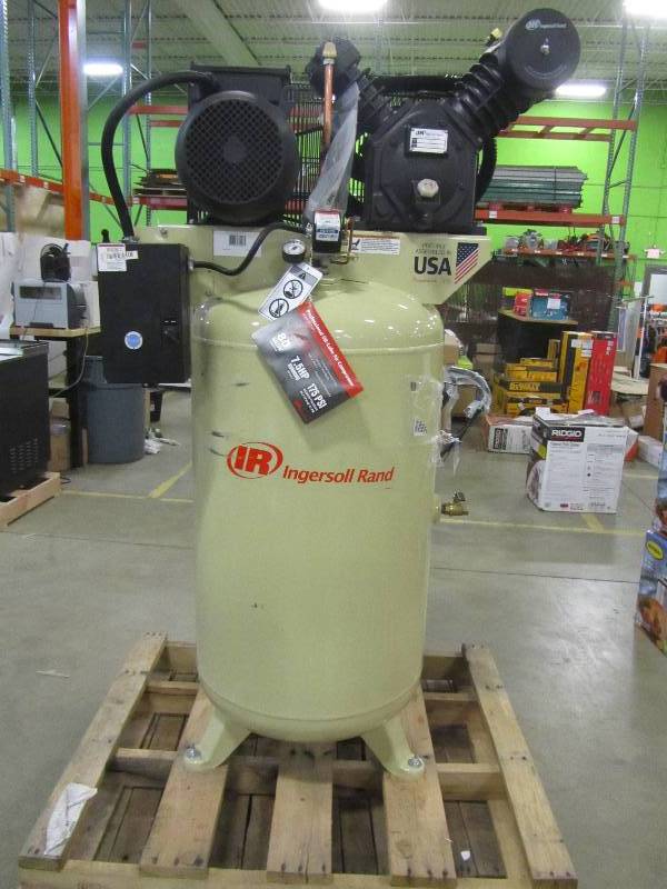 lot 25 image: Ingersoll Rand Type 30 Reciprocating 80 Gal. 7.5 HP Electric 230-Volt, Single Phase Air Compressor