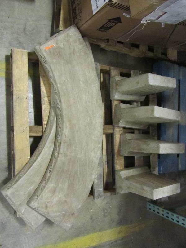 lot 30 image: Athens Stonecasting Large Curved Bench