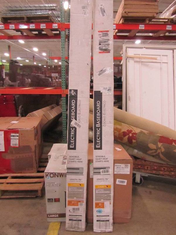 lot 44 image: Cadet 96 in. 2,000-Watt 240208-Volt Electric Baseboard Heater in White (x2)