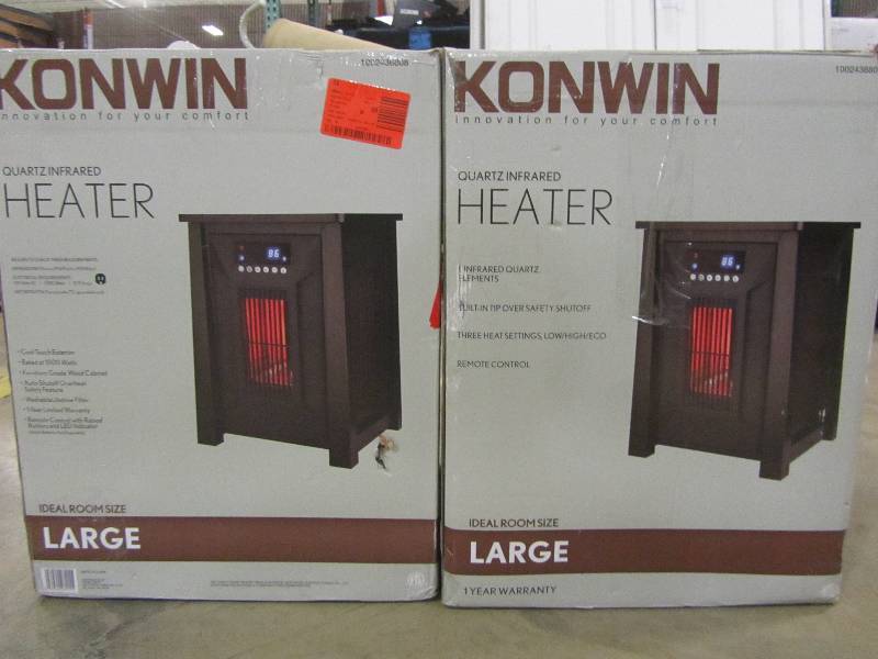 lot 46 image: Ningbo Konwin Electrical Appliance GD8215BW-6 Infrared Heater, 1500-Watts (x2)