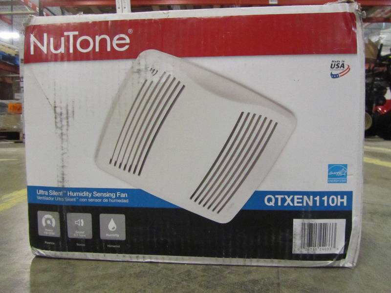 lot 55 image: NuTone QTXEN Series Very Quiet 110 CFM Ceiling Humidity Sensing Bathroom Exhaust Fan, ENERGY STAR Qualified