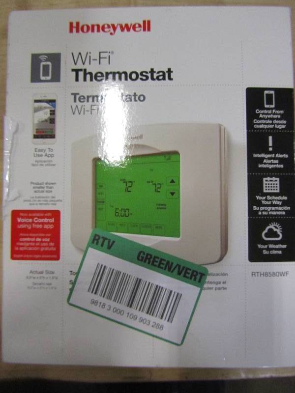 lot 71 image: Honeywell Wi-Fi Programmable Touchscreen Thermostat and Free App