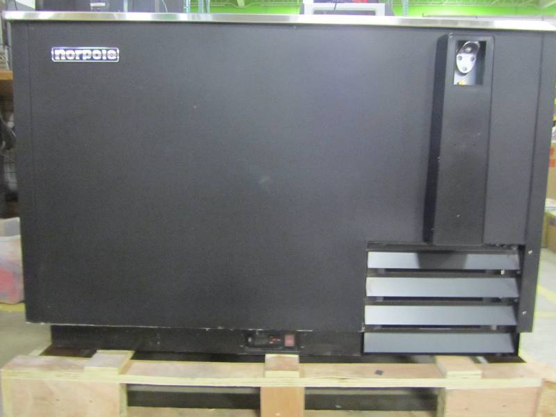 lot 78 image: Norpole 50 in. W 16 cu. ft. Sliding Door Beer Cooler in Black