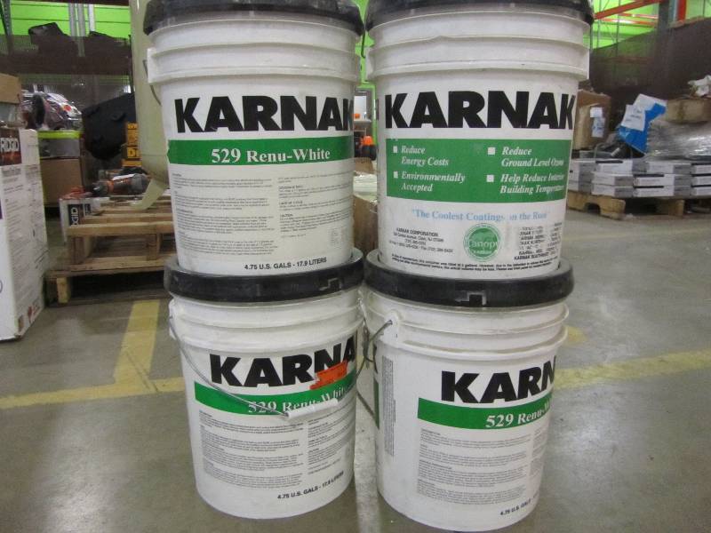 lot 90 image: Karnak 529 Renu-White Roof Coating (x4)