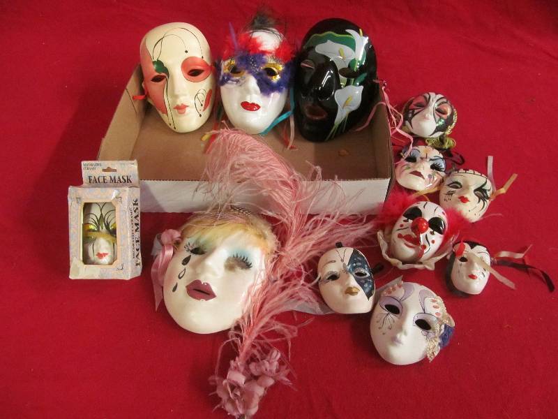Decorative ceramic masks