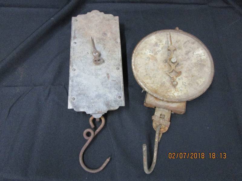 lot 21 image: 2 Old Milk Scales