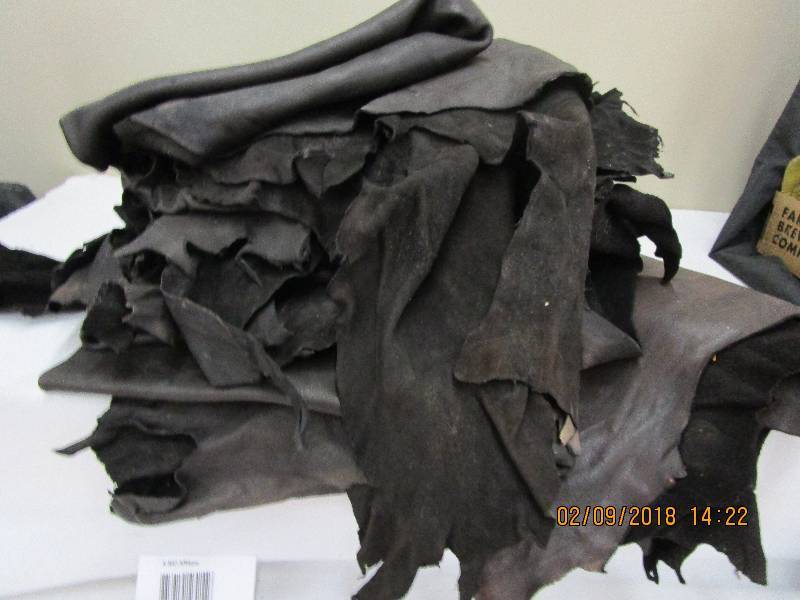 lot 92 image: Pile of Leather Scraps and Pieces