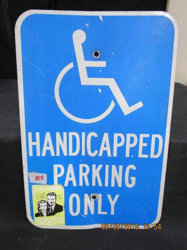 lot 105 image: Handicap Sign