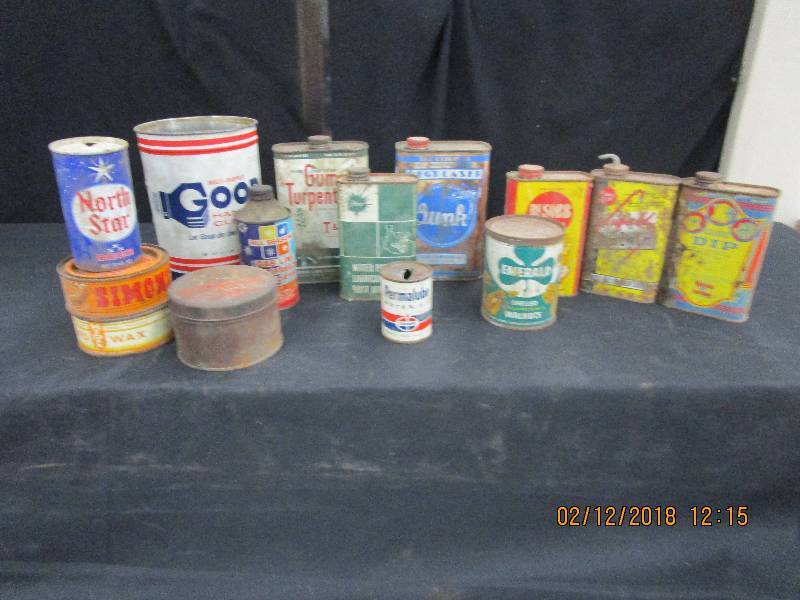 lot 128 image: Old Metal Cans