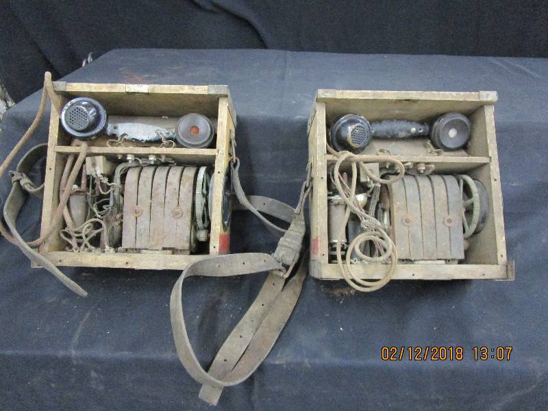 lot 137 image: World War I field Phones